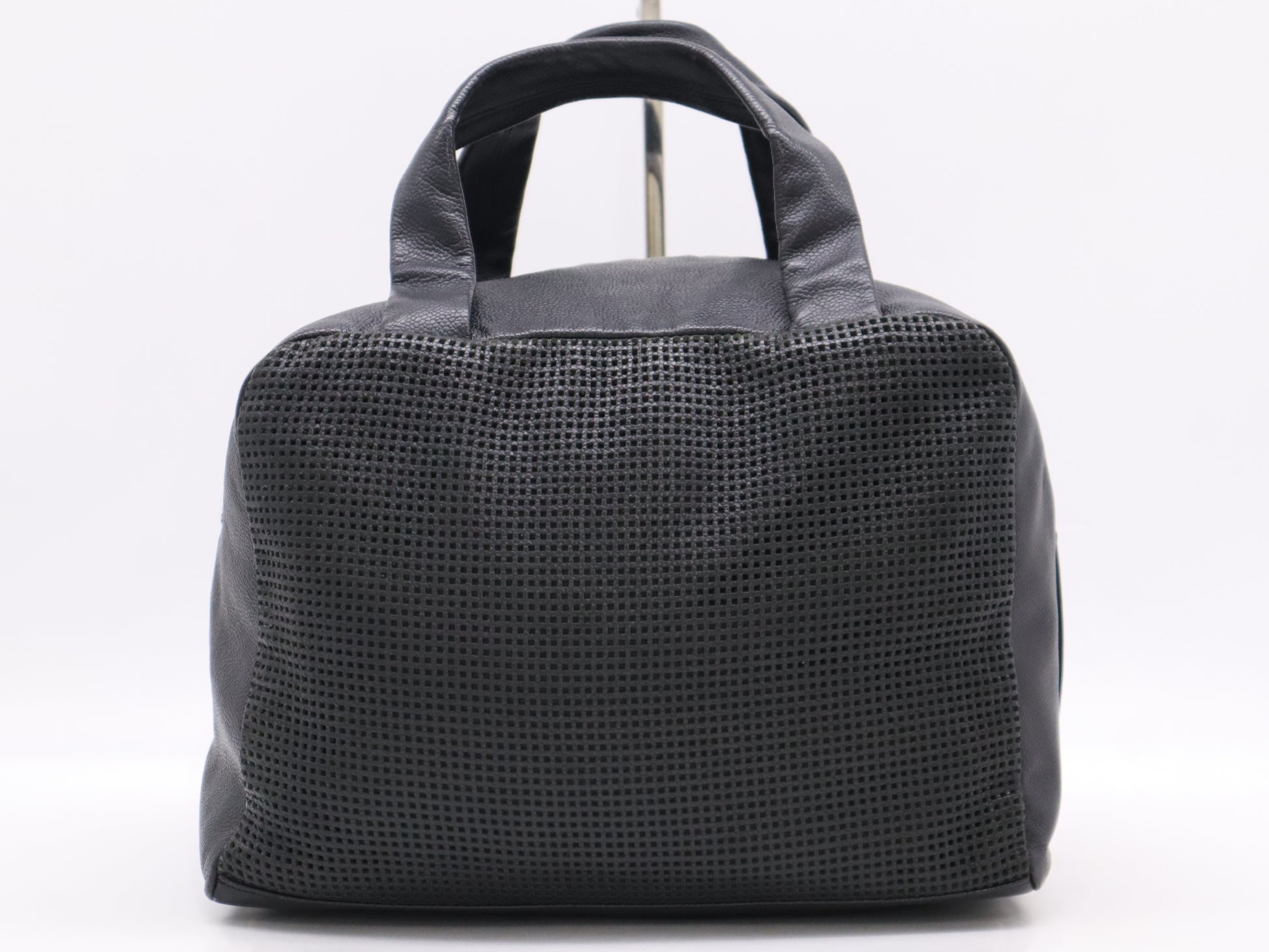 CHANEL Leather Cube Bag, Mesh, Black, Seal, Card, 9577838 Handbag