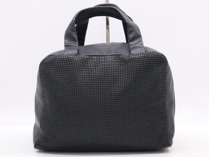 CHANEL Leather Cube Bag, Mesh, Black, Seal, Card, 9577838 Handbag