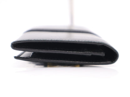 Salvatore Ferragamo 223059 Leather Vara Long Wallet with Ribbon, Black