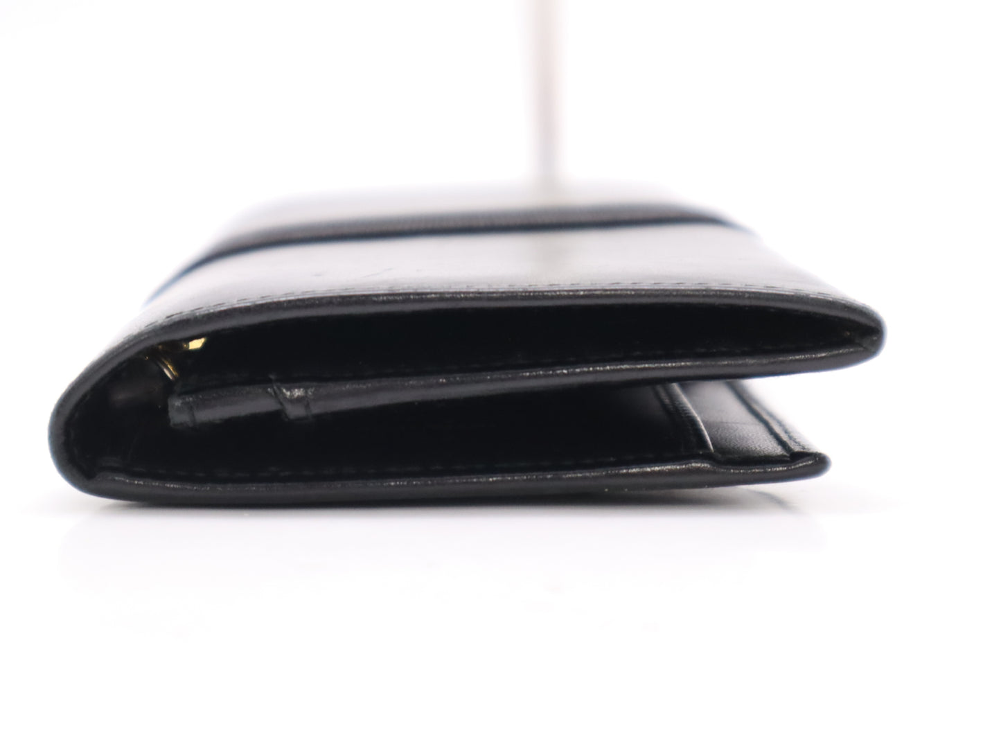 Salvatore Ferragamo 223059 Leather Vara Long Wallet with Ribbon, Black