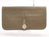 HERMES Togon Long Wallet, □N Stamp, 2010, Taurillon, Silver Hardware, Etoupe Wallet