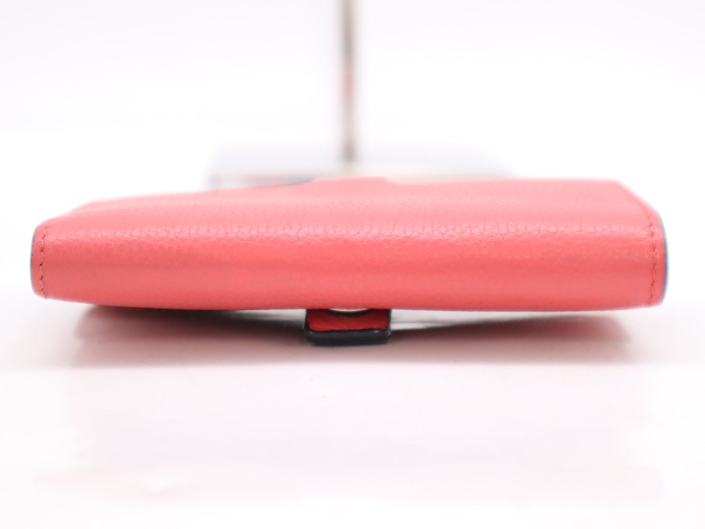 LOEWE Leather Anagram Small Vertical Wallet, Two-Tone Pink and Brown