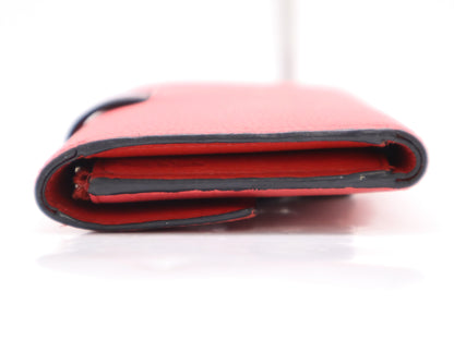 LOEWE Leather Anagram Small Vertical Wallet, Two-Tone Pink and Brown