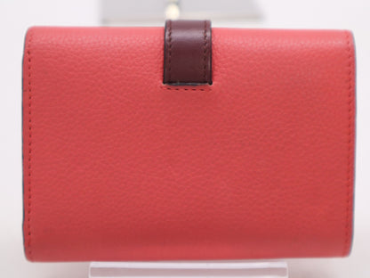 LOEWE Leather Anagram Small Vertical Wallet, Two-Tone Pink and Brown