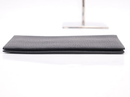 Yves Saint Laurent Leather Long Wallet Black Wallet