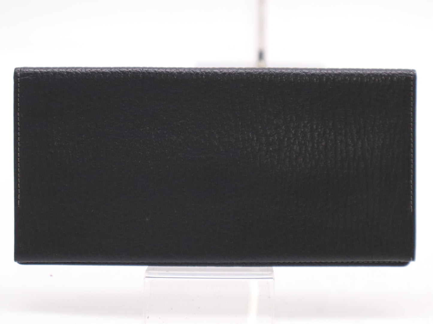 Yves Saint Laurent Leather Long Wallet Black Wallet