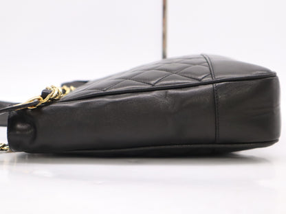 CHANEL Lambskin Matelasse Chain Tote with Black GD Hardware, Seal and Card Included, 2872205