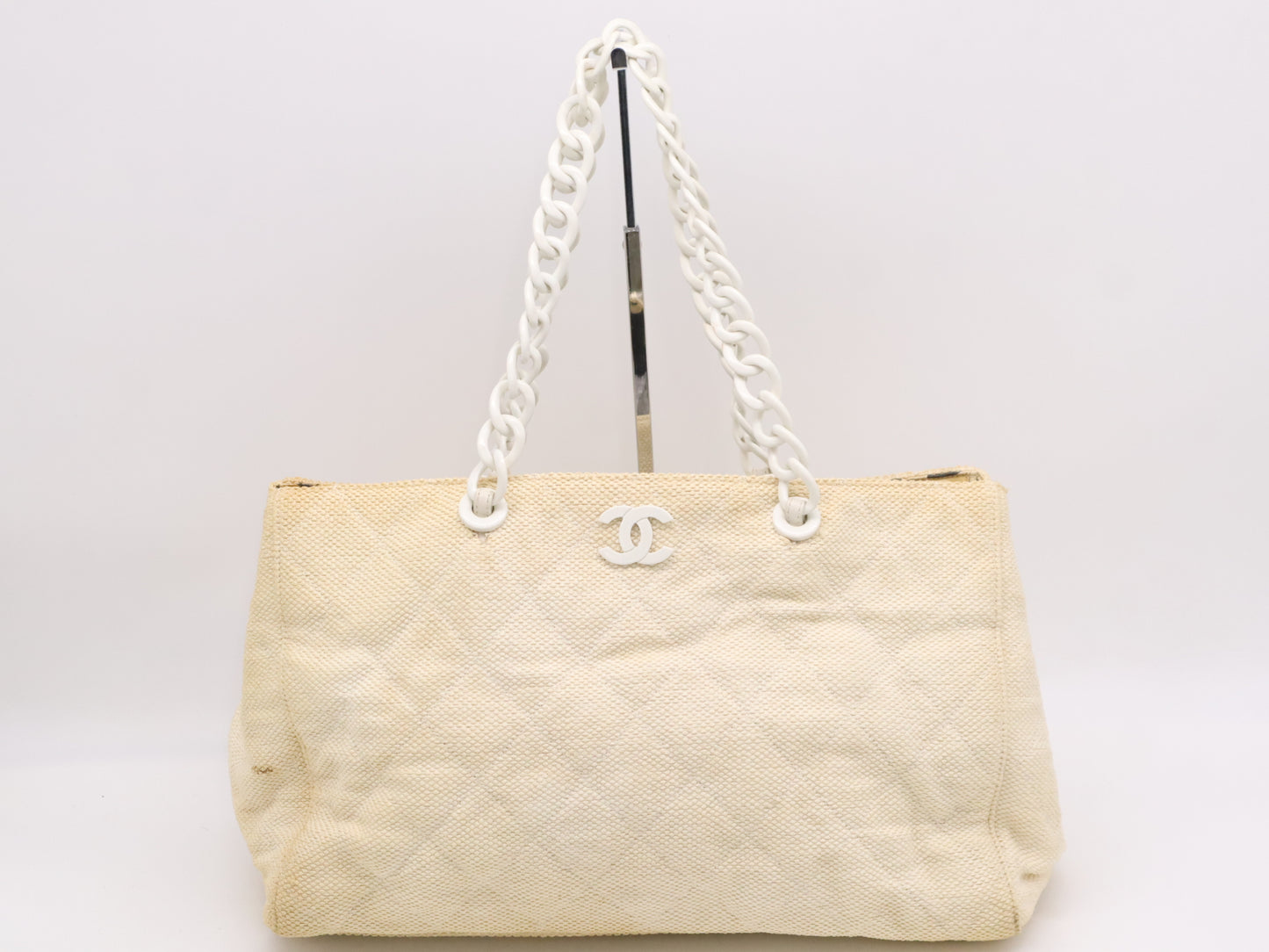 CHANEL Strohmatrasse Coco Mark Tote Bag 6699117