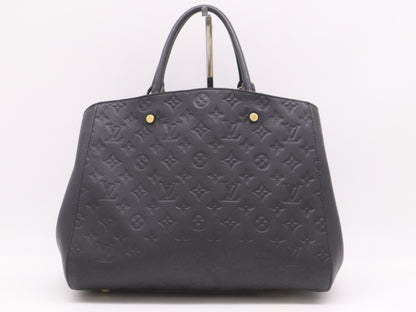 LOUIS VUITTON M41069 Monogram Empreinte Montaigne GM Noir Tote Bag