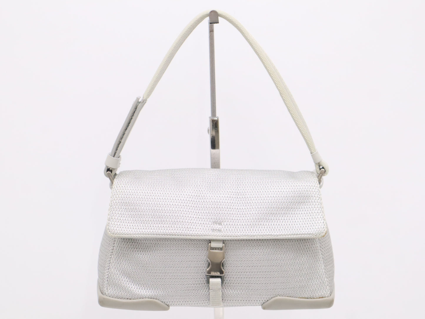 PRADA Prada Sport Mini Handbag Mesh Nylon Gray Handbag