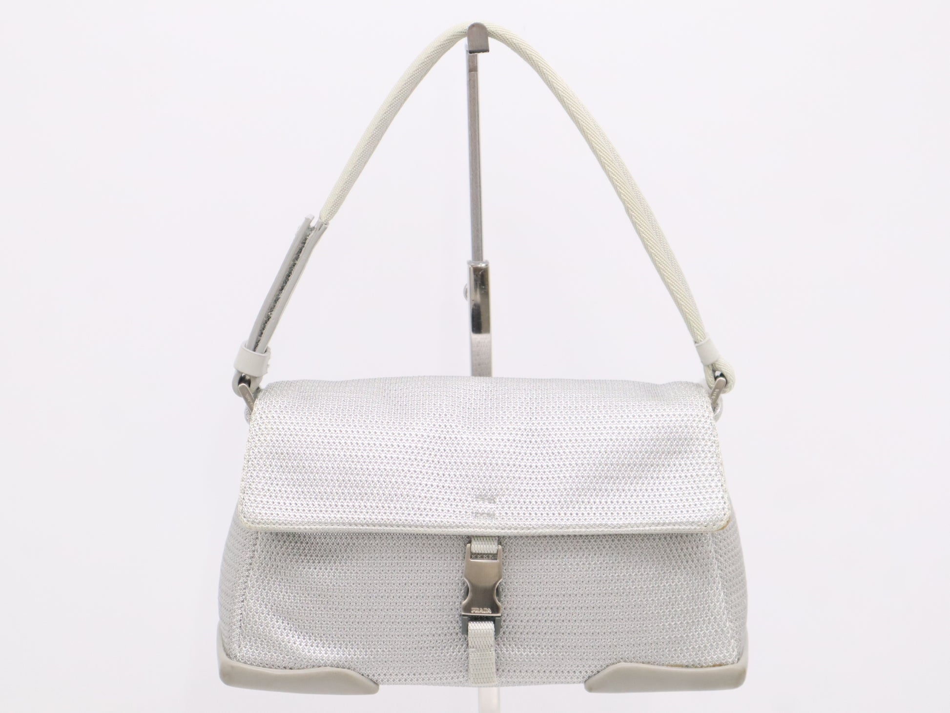 PRADA Prada Sport Mini Handbag Mesh Nylon Gray Handbag