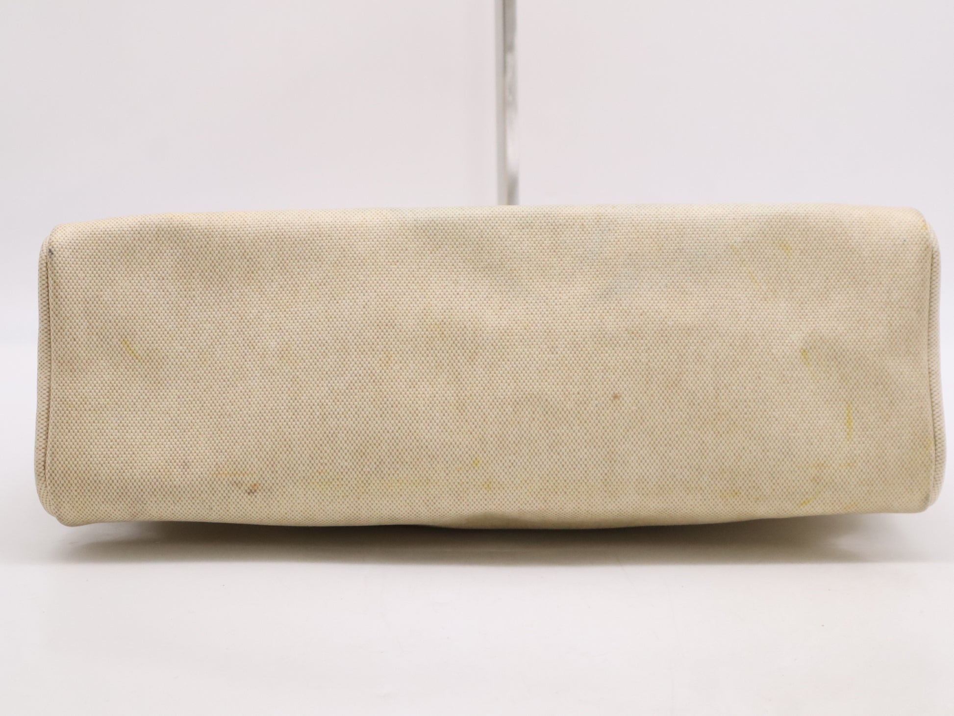 HERMES Toile H Leather Handbag with C Stamp, Cabas GM, and Cloche, Cadena, and Two Keys