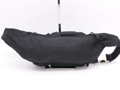 PRADA Nylon Triangle Logo Waist Bag
