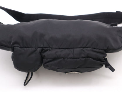 PRADA Nylon Triangle Logo Waist Bag