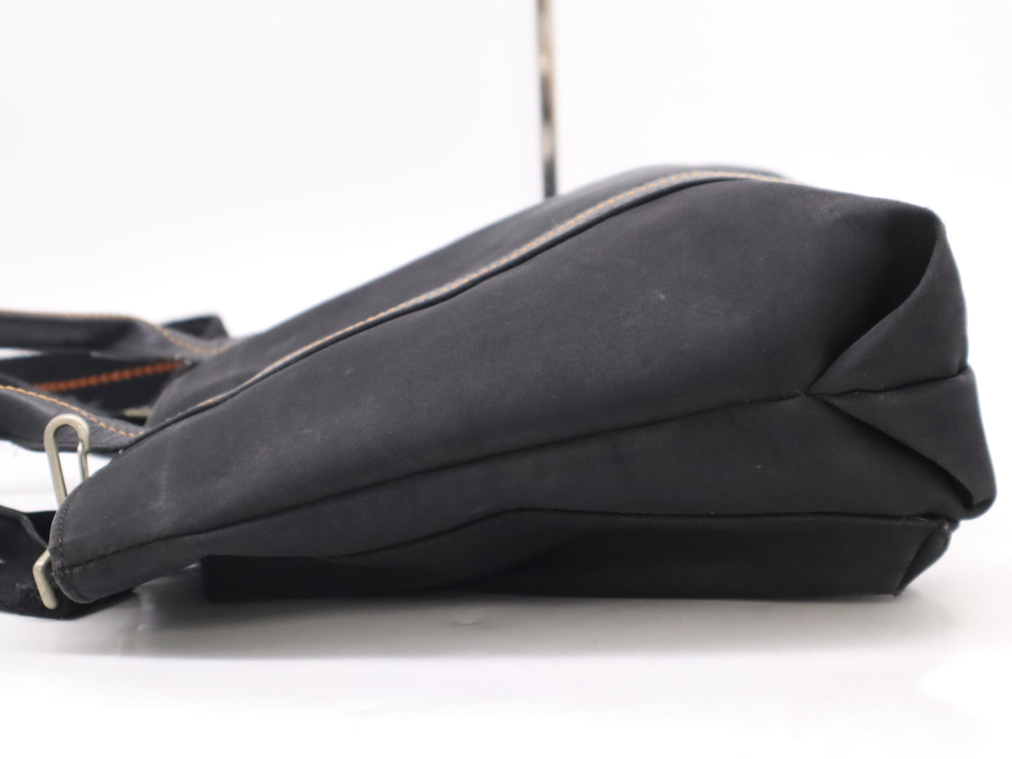 HERMES Caravan Horizontal MM 2WAY Canvas Black Tote Bag