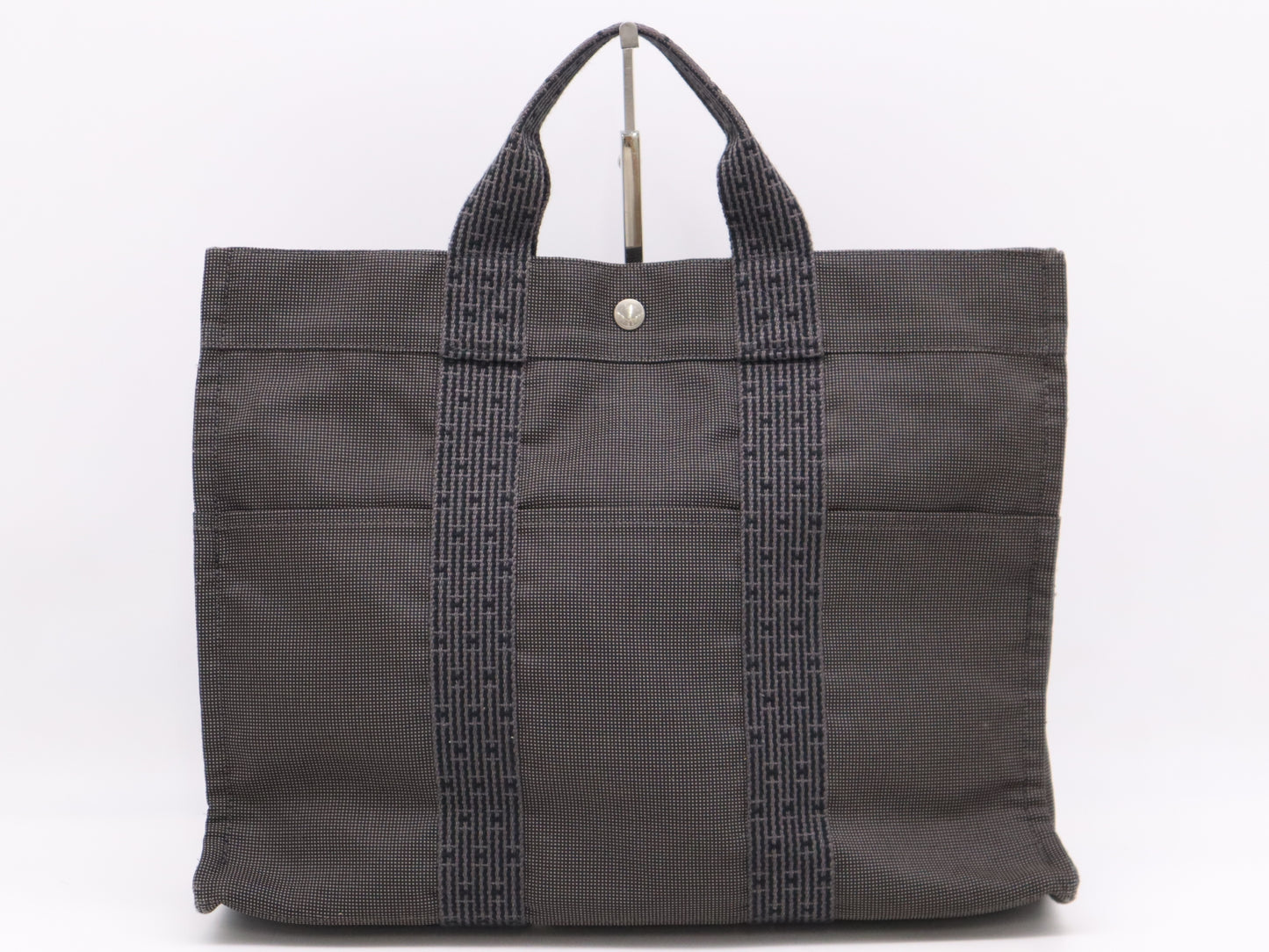 HERMES Canvas Air Line MM Tote Bag with Cadena