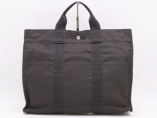 HERMES Canvas Air Line MM Tote Bag with Cadena