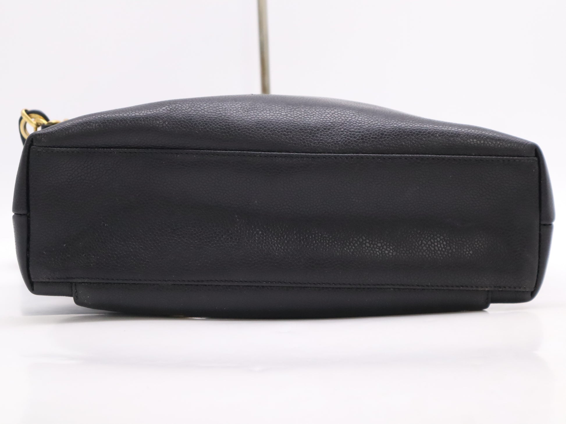 CHANEL Caviar Skin Coco Mark Chain Black GD Hardware Unclear Seal Shoulder Bag