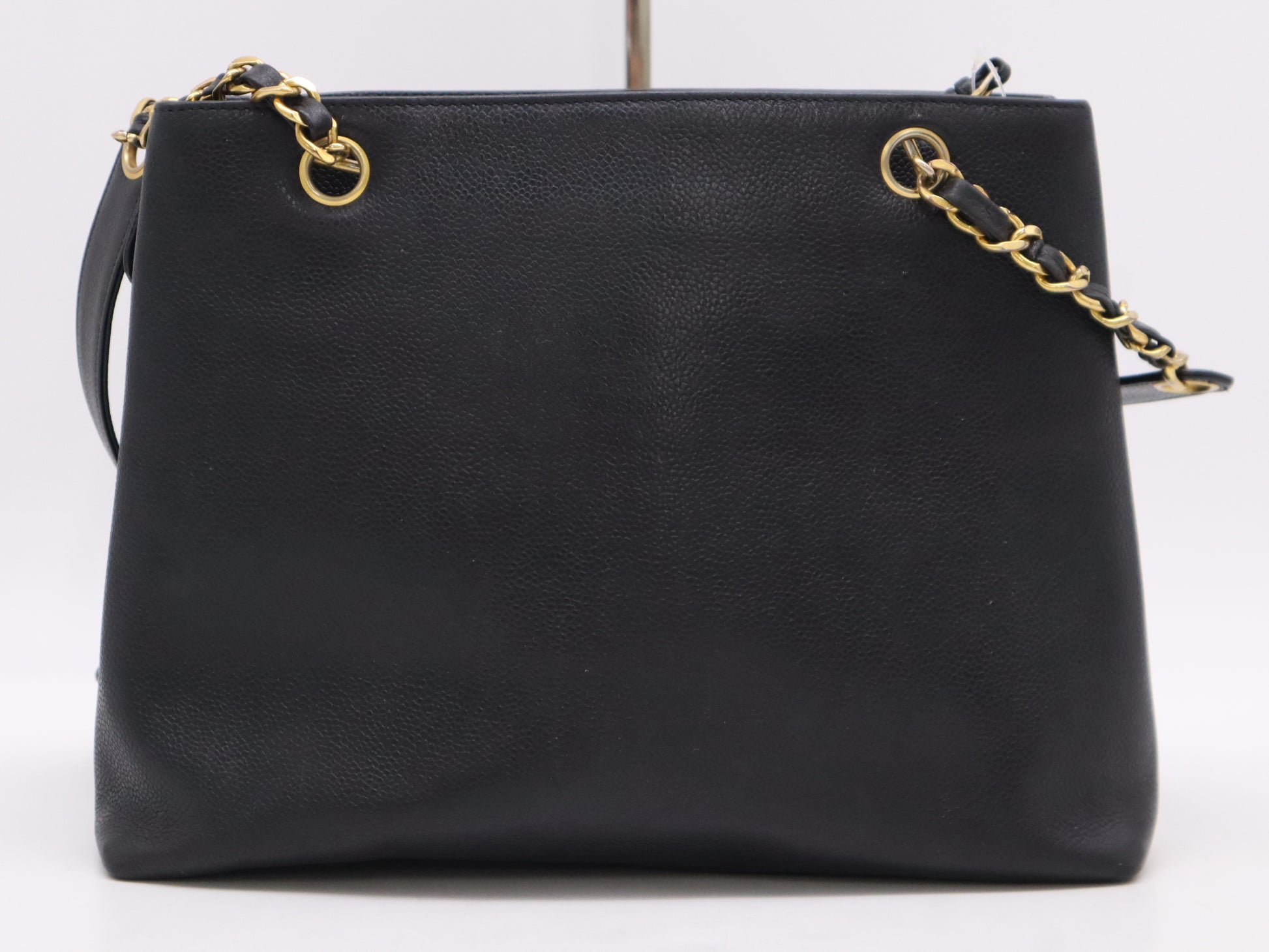 CHANEL Caviar Skin Coco Mark Chain Black GD Hardware Unclear Seal Shoulder Bag