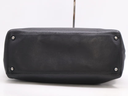 CHANEL Caviar Skin 2.55 Executive Tote Bag with Silver Hardware, Black Seal and Card Included, 10249221 Handbag