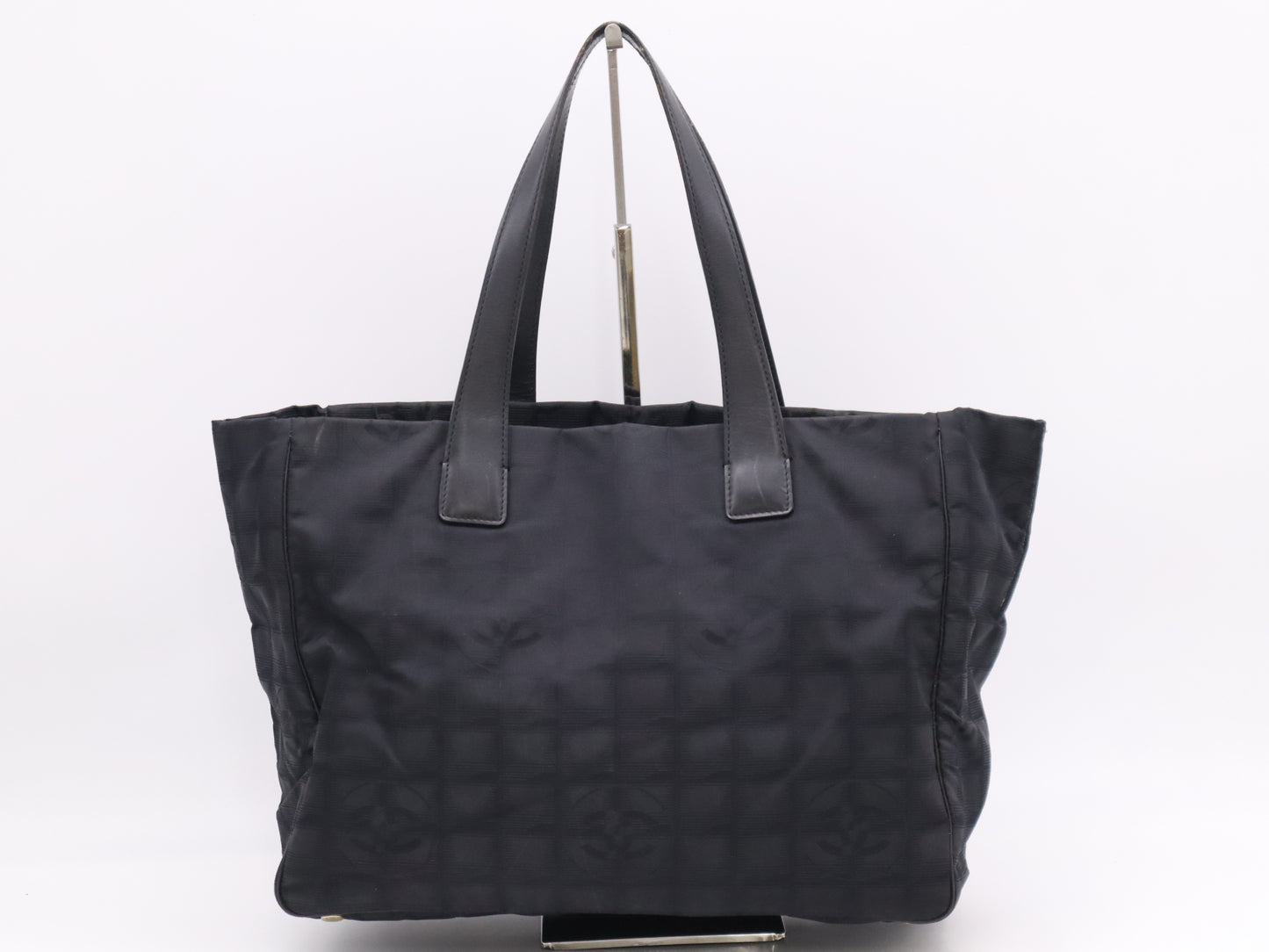 CHANEL Nylon and Leather New Travel Coco Mark Tote Bag, Black, Seal, 8333621 Tote Bag