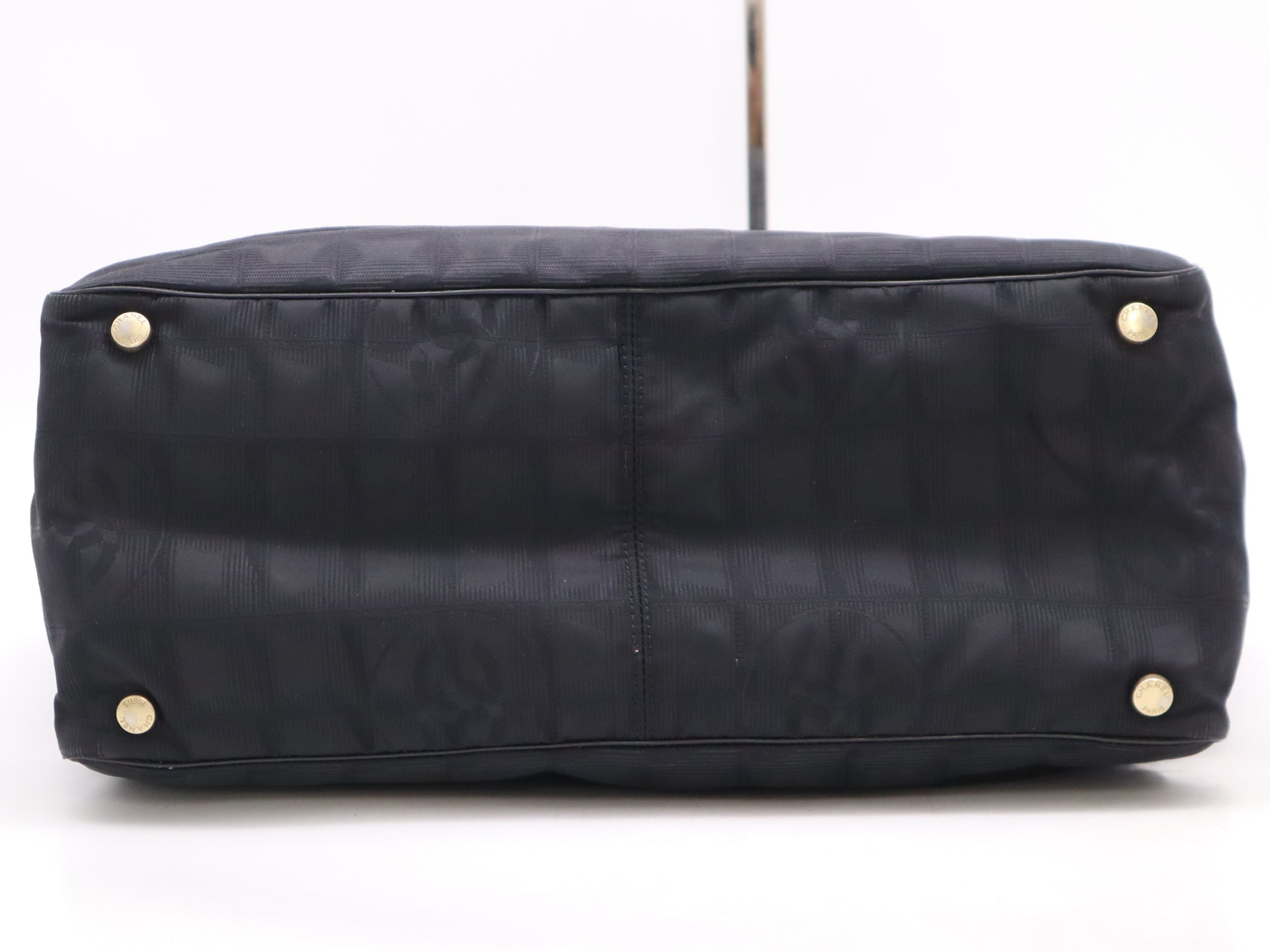 CHANEL Nylon and Leather New Travel Coco Mark Tote Bag, Black, Seal, 8333621 Tote Bag