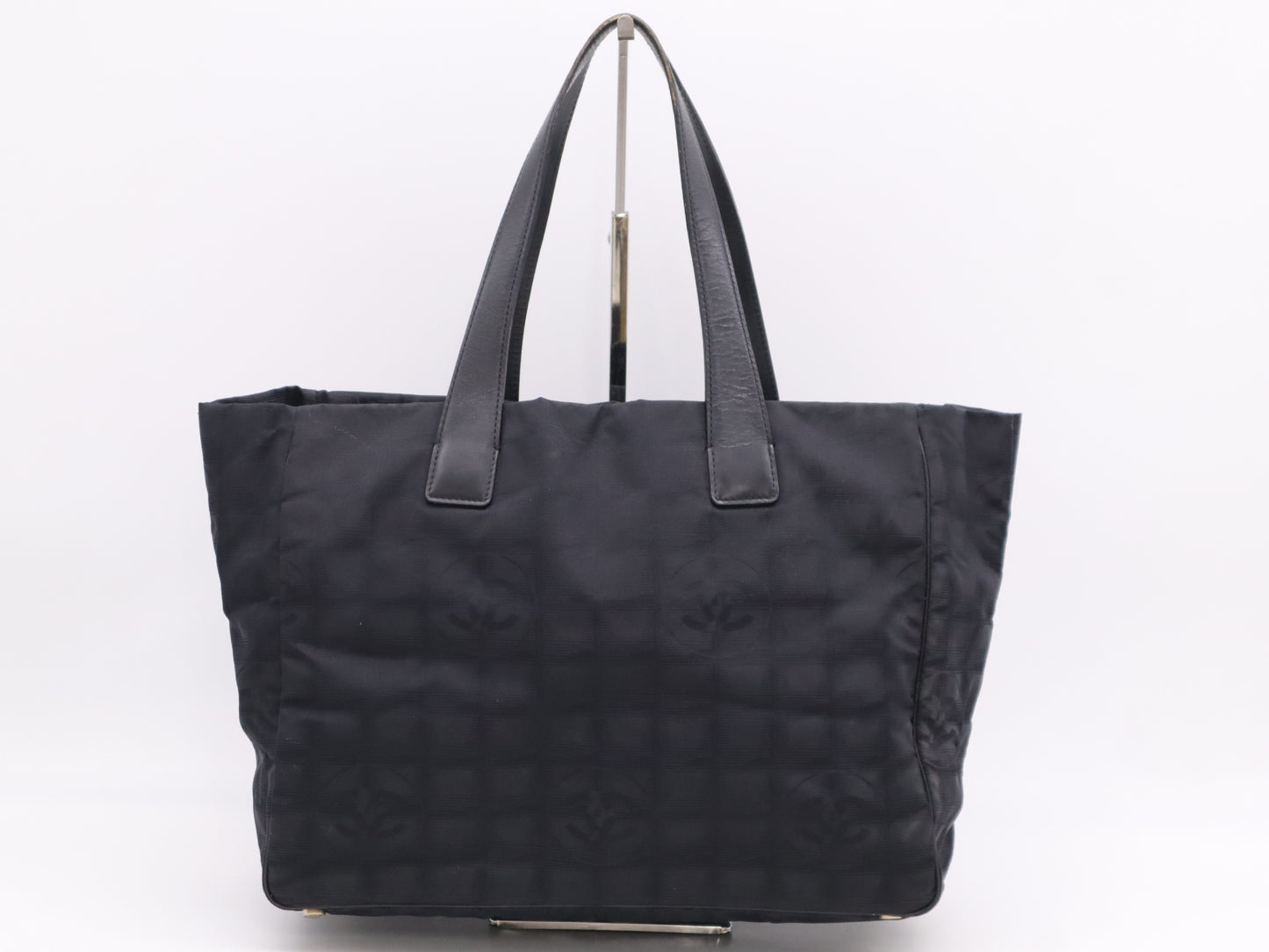 CHANEL Nylon and Leather New Travel Coco Mark Tote Bag, Black, Seal, 8333621 Tote Bag
