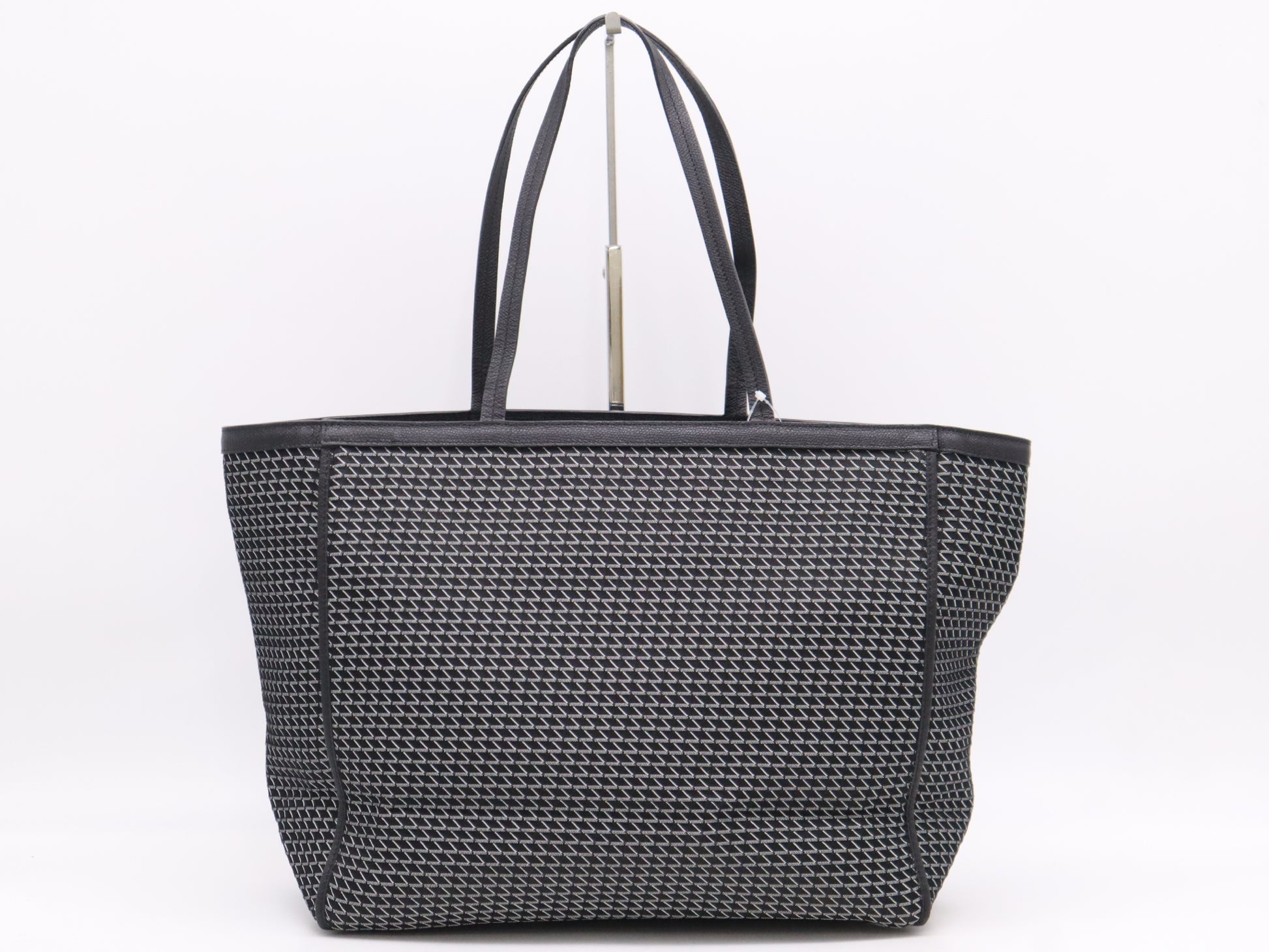 Jacquard x Leather K-VAL Medium Tote Bag, Black, with Dust Bag