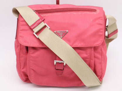 PRADA Nylon Shoulder Bag Pink Shoulder Bag