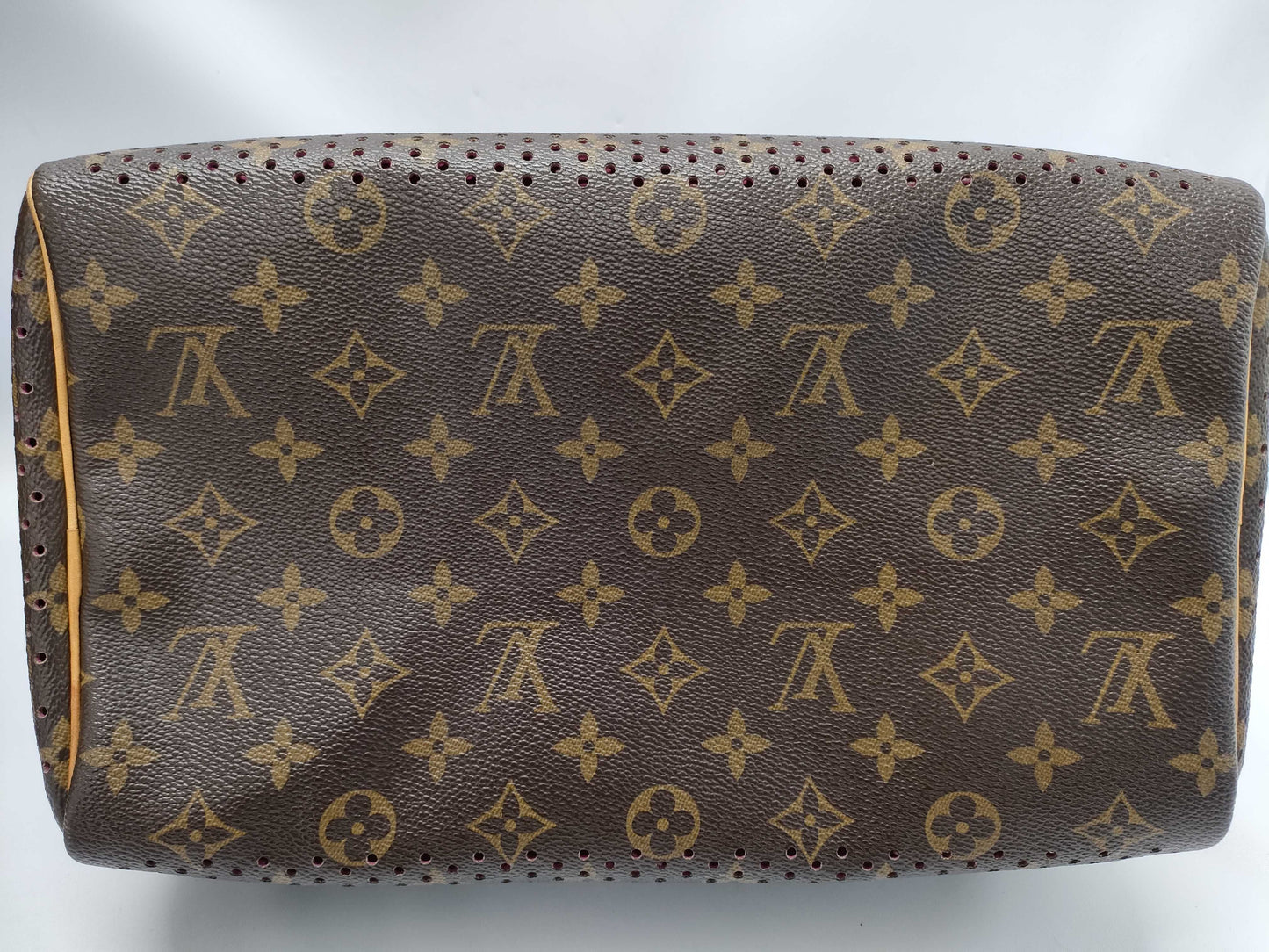 LOUIS VUITTON M95180 Monogram Perforated Speedy 30 Fuchsia Handbag with Box and Dust Bag