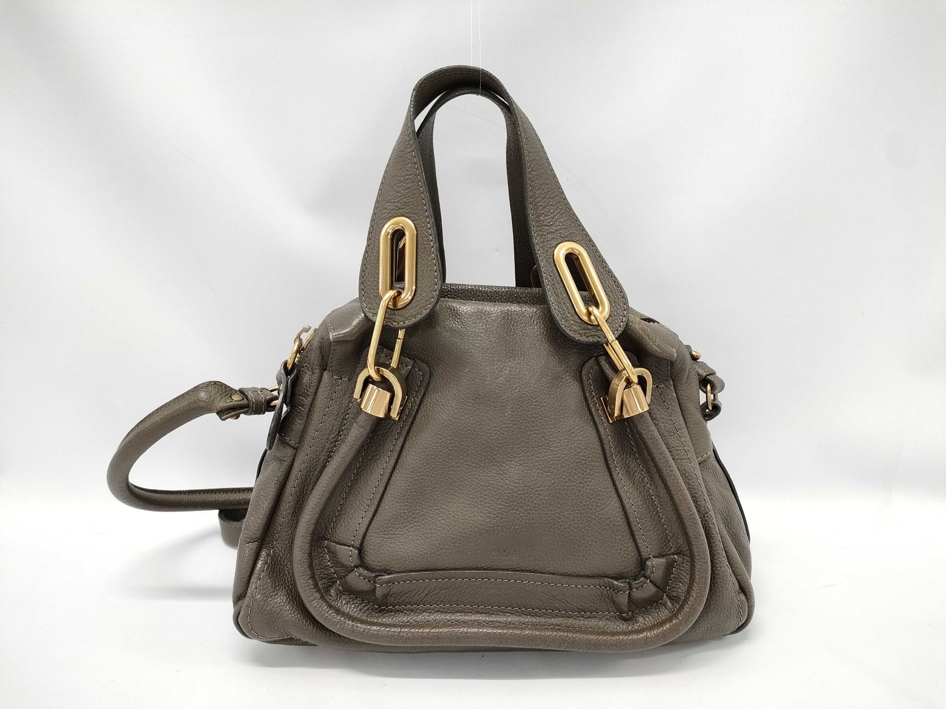 Chloe Leather Paradis 2-Way Handbag Brown