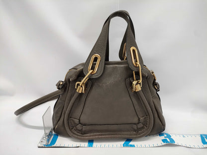 Chloe Leather Paradis 2-Way Handbag Brown