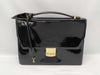 YOSHIE INABA Patent Leather 2-Way Handbag in Black with Key, Strap, and Cloche