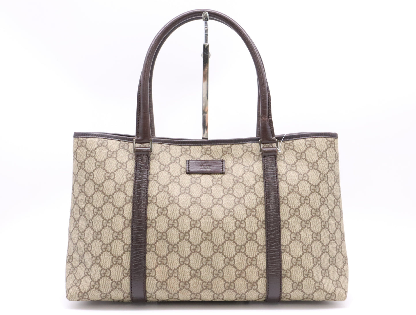 GUCCI GG Supreme 114595 Canvas GG Supreme Tote Bag Beige Handbag