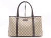 GUCCI GG Supreme 114595 Canvas GG Supreme Tote Bag Beige Handbag