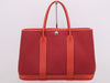 HERMES Toile x Negonda Garden Party Handbag Rouge A Stamp 2017 Handbag