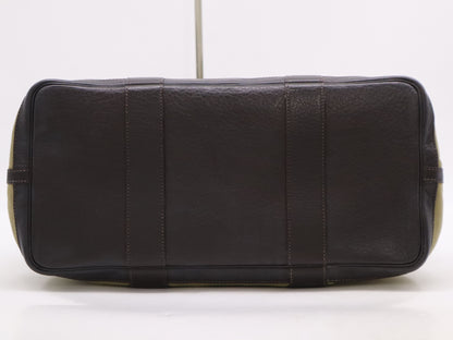 HERMES Toile Officier Negonda P Stamp Garden Party PM Khaki Brown Tote Bag