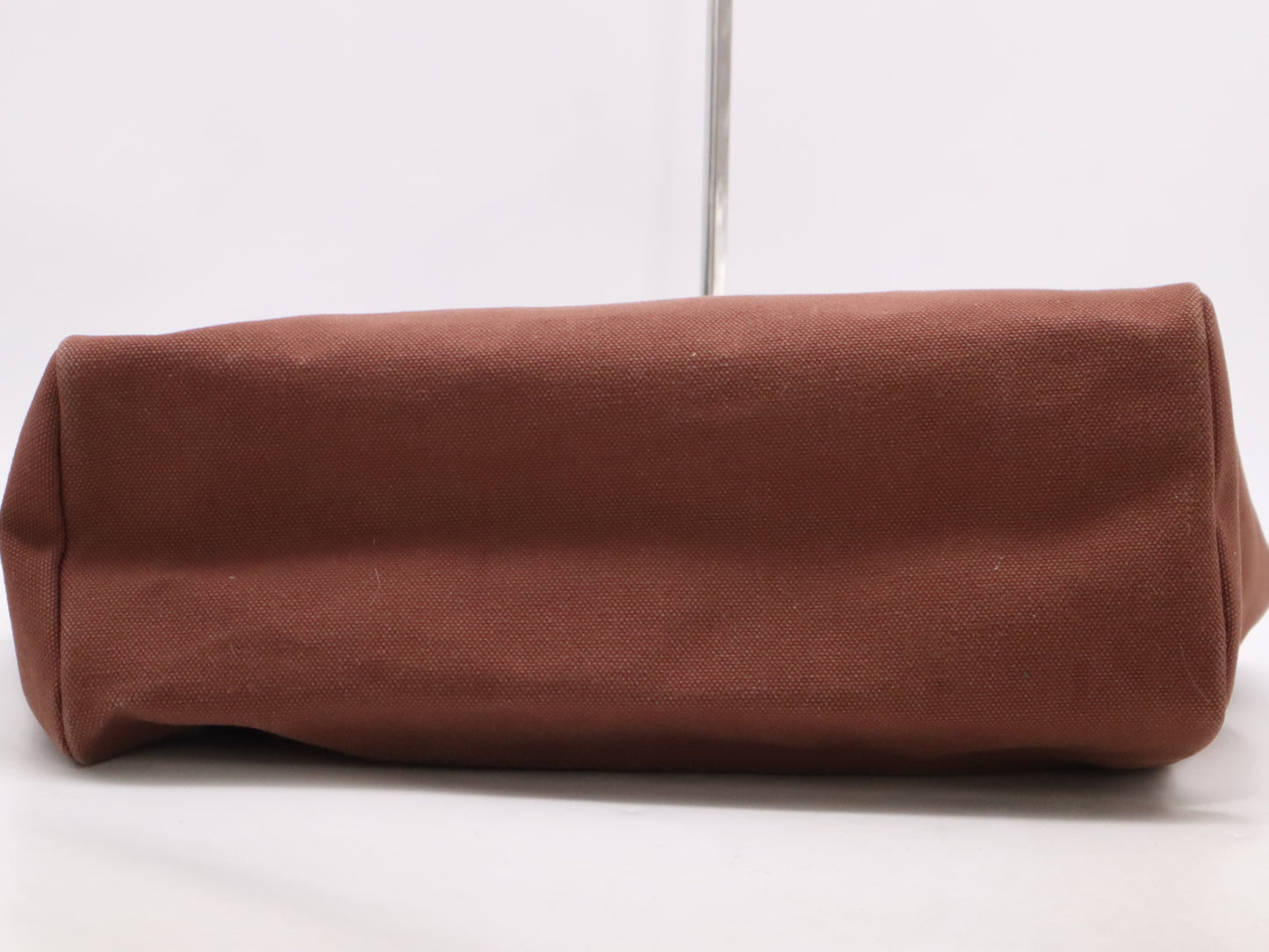 HERMES Toile Officier x Leather □F Stamp Air Bag Cabas GM Brown Tote Bag