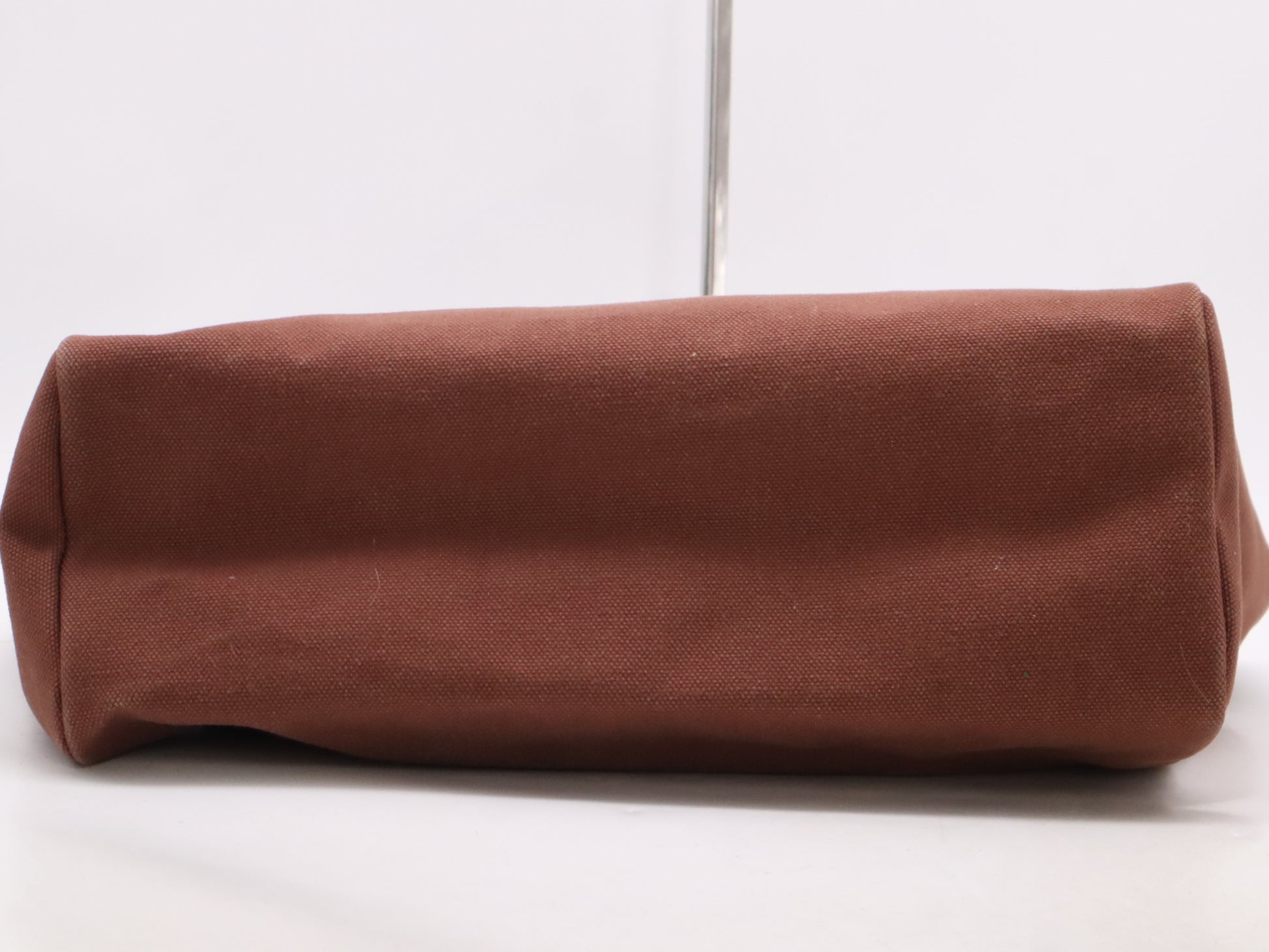 HERMES Toile Officier x Leather □F Stamp Air Bag Cabas GM Brown Tote Bag