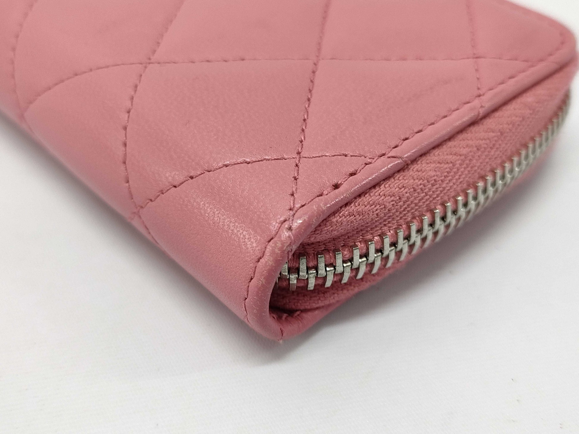 CHANEL Lambskin Classic Zip Coin Purse in Pink with Guarantee Card and Dust Bag, Card and Sticker 22607397 Coin Case