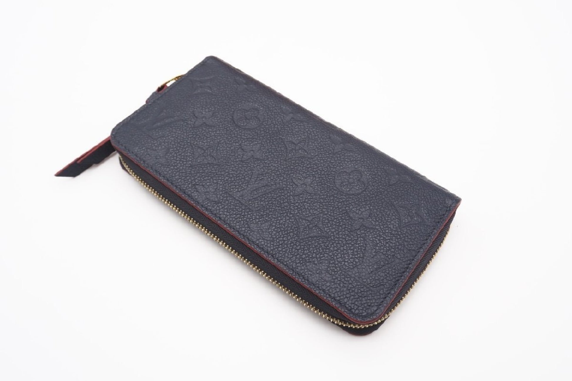 LOUIS VUITTON M62121 Monogram Empreinte Zippy Wallet Marine Rouge RFID Wallet