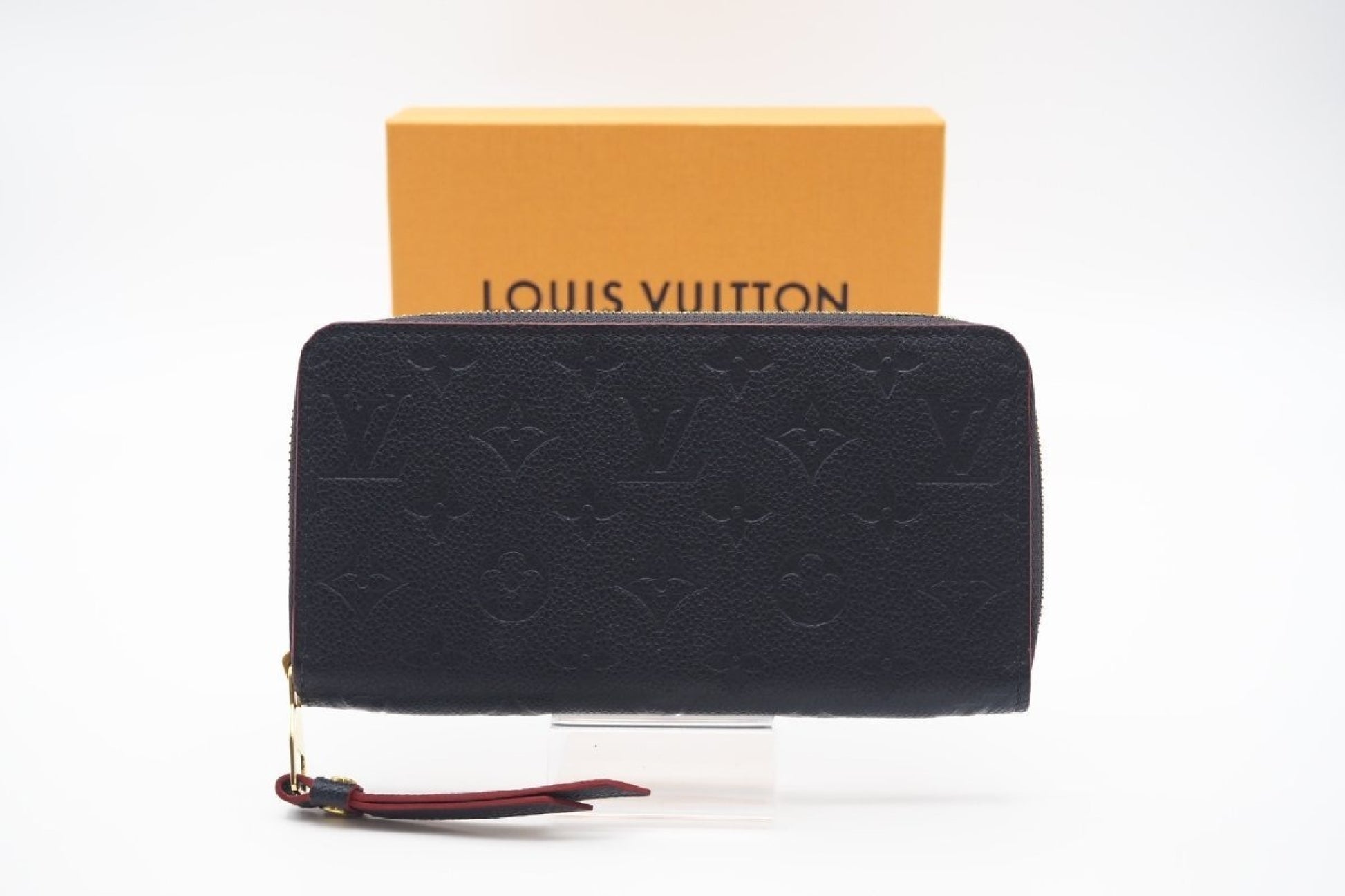 LOUIS VUITTON M62121 Monogram Empreinte Zippy Wallet Marine Rouge RFID Wallet