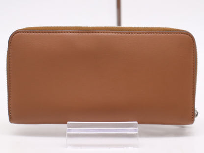 LOEWE Classic Calfskin Zip-Around Wallet in Tan Ocher 262216 Wallet