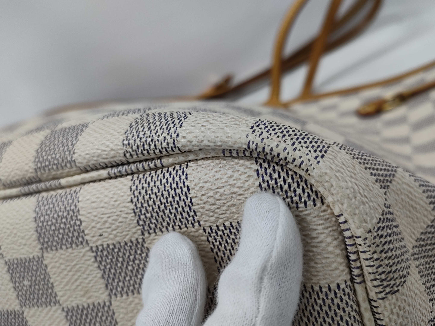 LOUIS VUITTON N41605 Azur Neverfull MM Rose Ballerine Tote Bag