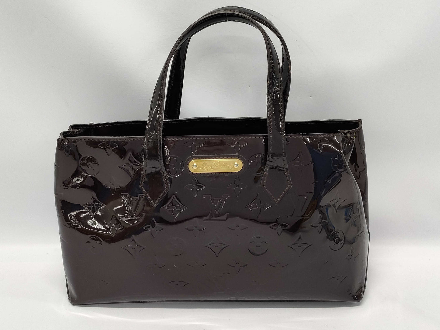 LOUIS VUITTON M93641 Vernis Wilshire PM Amaranth Handbag