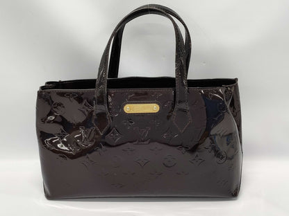LOUIS VUITTON M93641 Vernis Wilshire PM Amaranth Handbag