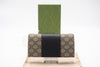 GUCCI GG Supreme Canvas and Leather Bifold Long Wallet 0416 Wallet