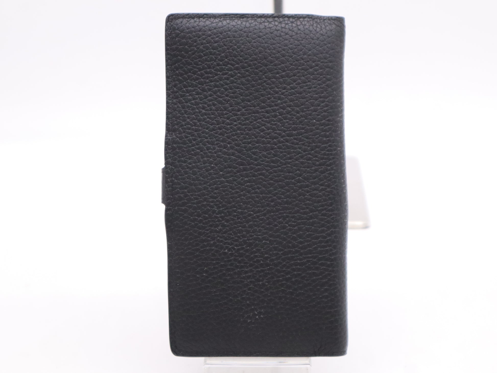 LOUIS VUITTON M81330 Taurillon Leather Vertical Wallet Capucines Black with Dust Bag and Box