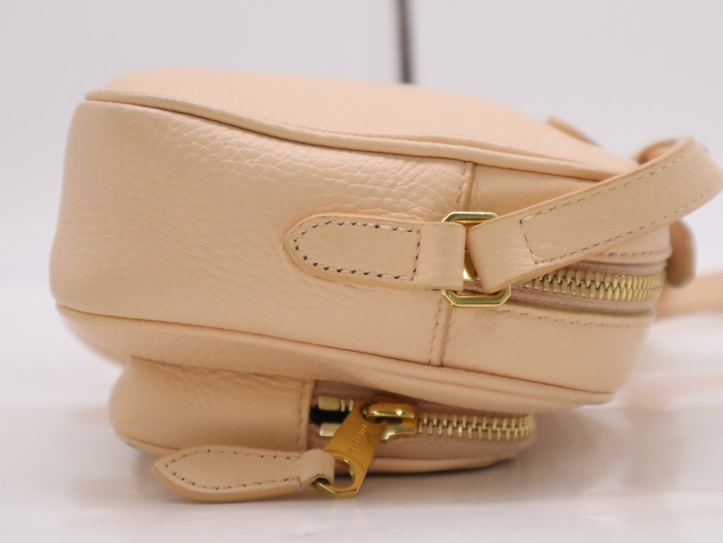 BURBERRY Leather Shoulder Bag/Camera Bag in Peach Pink with Dust Bag