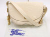 BURBERRY Small Chess Satchel Shoulder Bag in Ivory Leather with Dust Bag